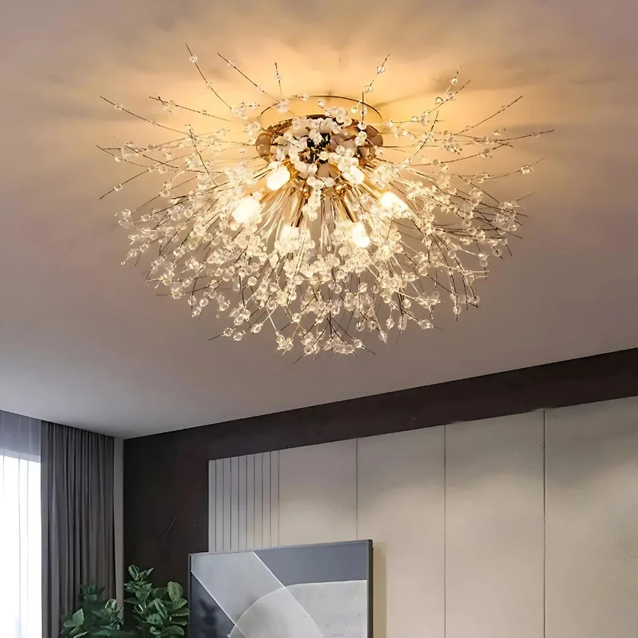 Lustre en cristal RONDO Vivace, 5x G9, diamètre 40cm, or brillant