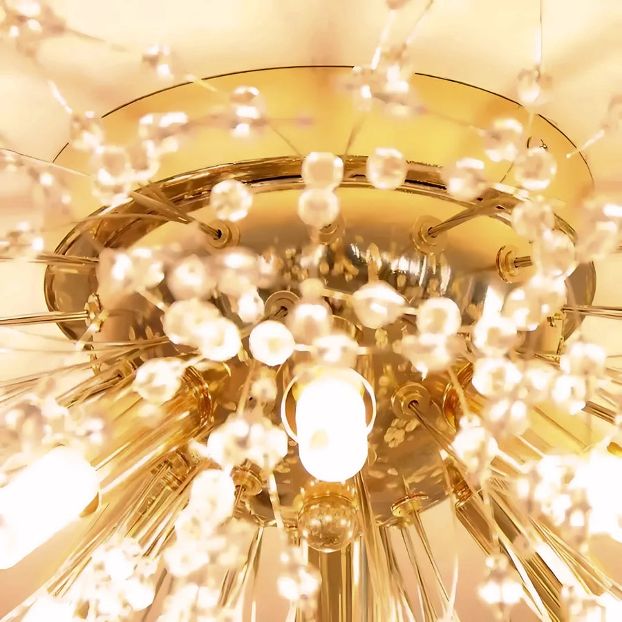 Lustre en cristal RONDO Vivace, 5x G9, diamètre 40cm, or brillant