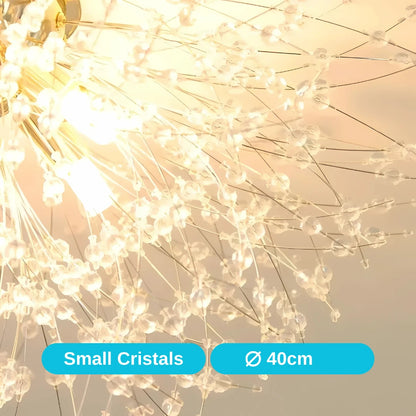 Lustre en cristal RONDO Vivace, 5x G9, diamètre 40cm, or brillant