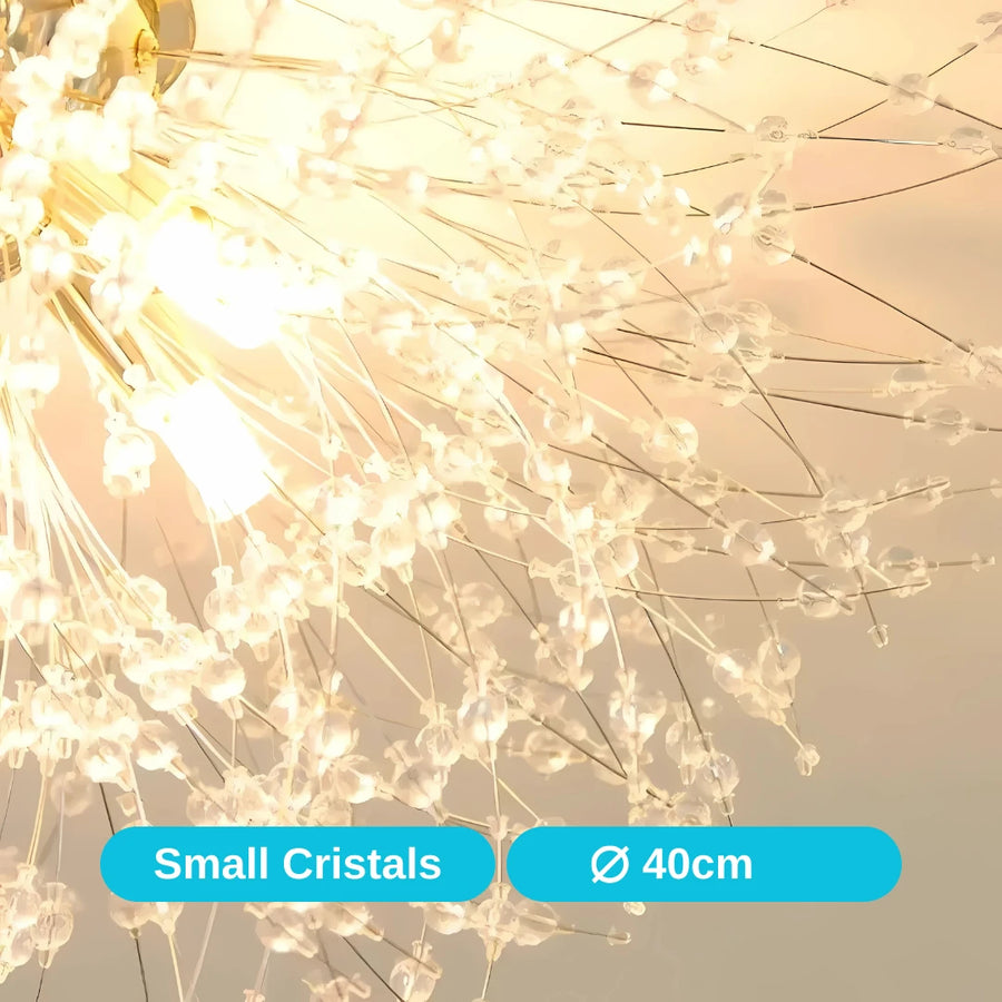 Lustre en cristal RONDO Vivace, 5x G9, diamètre 40cm, or brillant