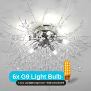 Lustre en cristal RONDO Vivace, 6x G9, diamètre 49cm, argent brillant