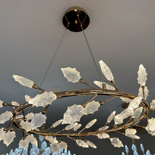 Lustre en cristal, LED, TOCCATA Largo, 36W, Lumière neutre, Diamètre 60cm, Or, Hauteur réglable