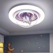 Lustre LED UNICORN, 104W, 50cm, Lumière Froide/Chaude/Neutre, Rose