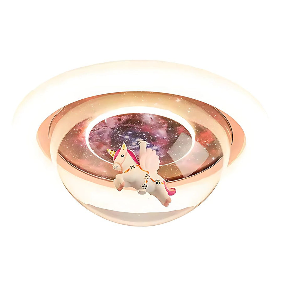 Lustre LED UNICORN, 104W, 50cm, Lumière Froide/Chaude/Neutre, Rose