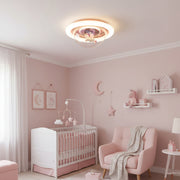 Lustre LED UNICORN, 104W, 50cm, Lumière Froide/Chaude/Neutre, Rose