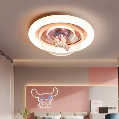 Lustre LED UNICORN, 104W, 50cm, Lumière Froide/Chaude/Neutre, Rose