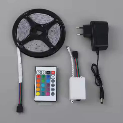 Kit Bande LED 2835 avec télécommande, RVB, 10W/m, 5m, IP44