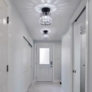 Lustre géorgien classique, 1x E27, abat-jour en verre, noir, métal et verre