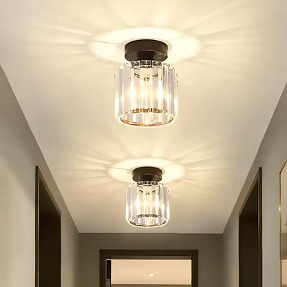 Lustre géorgien classique, 1x E27, abat-jour en verre, noir, métal et verre