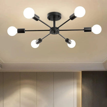 Lustre noir Mikkos 6XE27