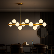 Lustre à ampoule moderne LOFT Pavilion, 11x G9, Or, Métal, Hauteur réglable