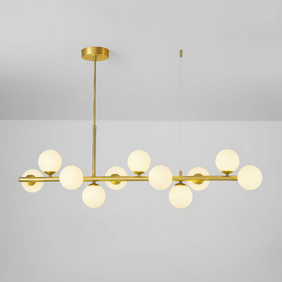 Lustre à ampoule moderne LOFT Pavilion, 11x G9, Or, Métal, Hauteur réglable