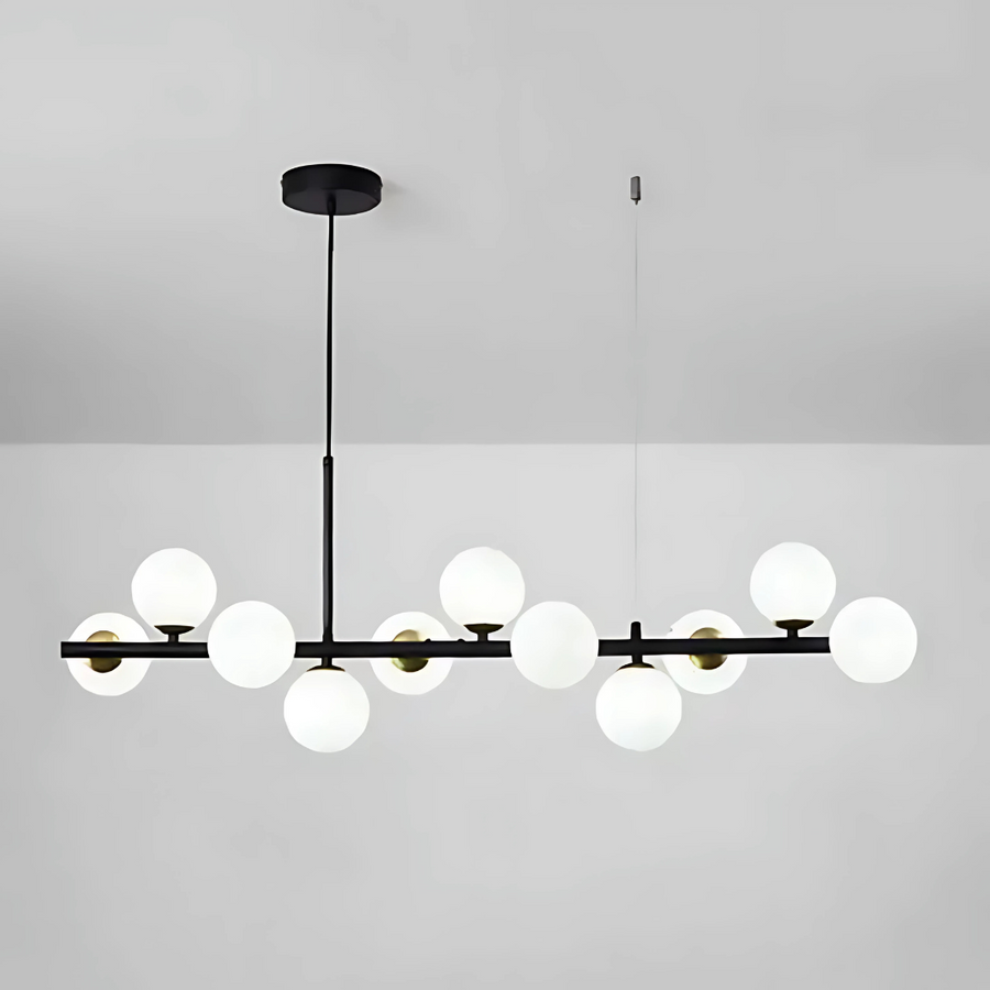 Lustre à ampoule moderne LOFT Pavilion, 11x G9, Noir, Métal, Hauteur réglable