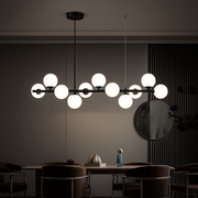 Lustre à ampoule moderne LOFT Pavilion, 11x G9, Noir, Métal, Hauteur réglable