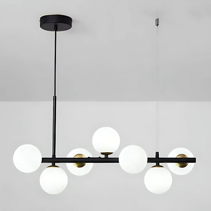 Lustra cu bec moderna LOFT Pavilion, 7x G9, Negru, Metal, Inaltime Reglabila Lustre Moderne Default Title Alessandro Design