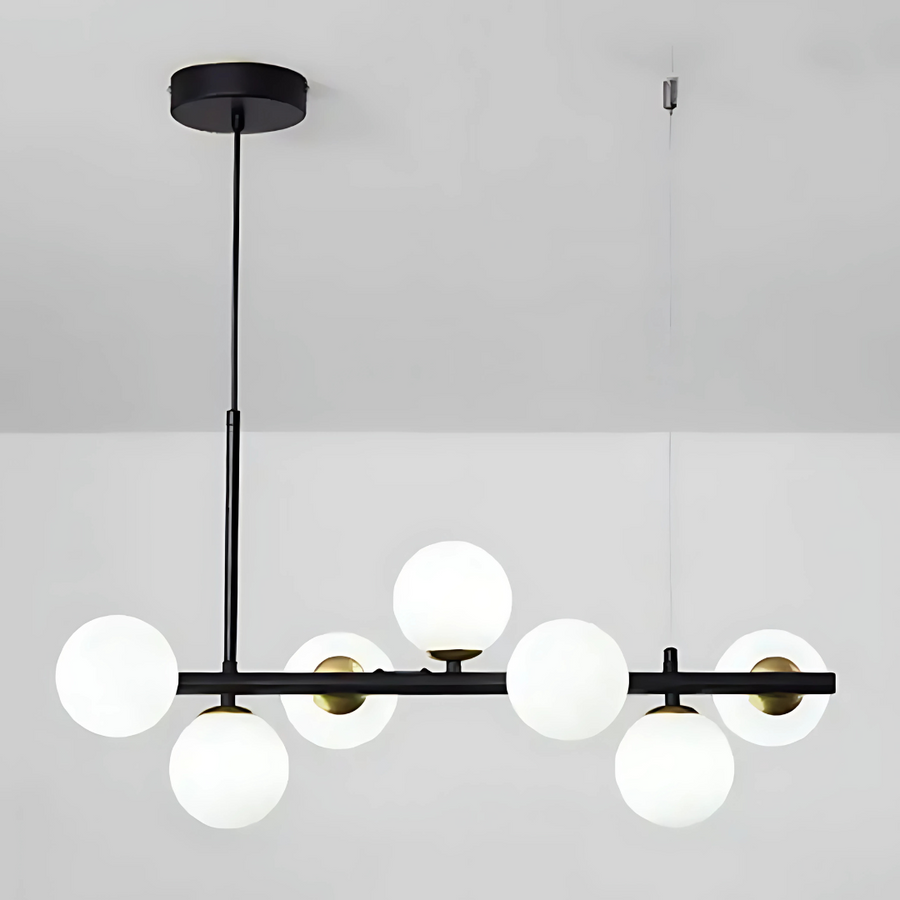 Lustra cu bec moderna LOFT Pavilion, 7x G9, Negru, Metal, Inaltime Reglabila Lustre Moderne Default Title Alessandro Design