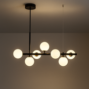 Lustra cu bec moderna LOFT Pavilion, 7x G9, Negru, Metal, Inaltime Reglabila Lustre Moderne Default Title Alessandro Design