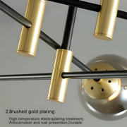 Lustra Morena, 8xE27, Negru Auriu, Metal Lustre Moderne Default Title Alessandro Design
