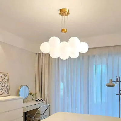 MODERN LOFT Lustre Bagliore, Globe, 9xE27, Hauteur réglable, Or