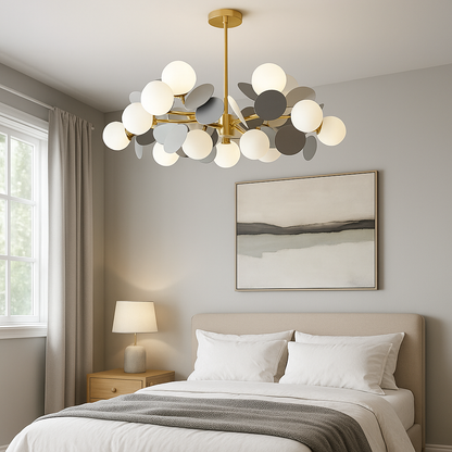 Lustre suspendu SVEN, 15x G9, Gris