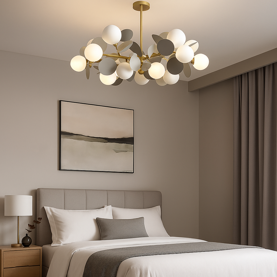 Lustre suspendu SVEN, 15x G9, Gris