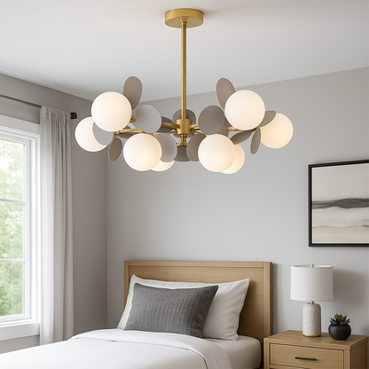 Lustre suspendu SVEN, 15x G9, Gris