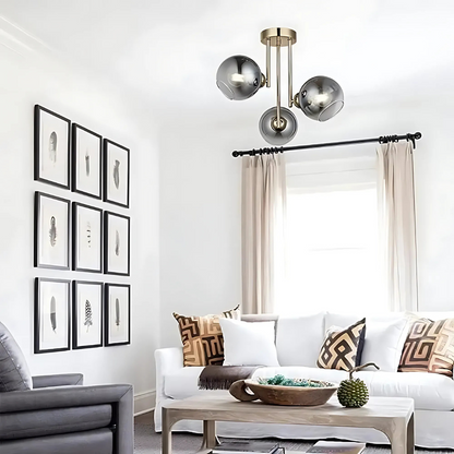 Lustre à ampoule moderne MODUS, 3x E27, Or, Métal