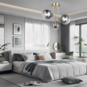 Lustre à ampoule moderne MODUS, 3x E27, Or, Métal