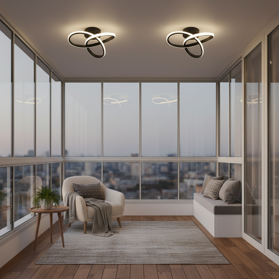 Lustre LED VERTEX Infinitum 13W, Lumière Froide/Chaude/Neutre, Noir