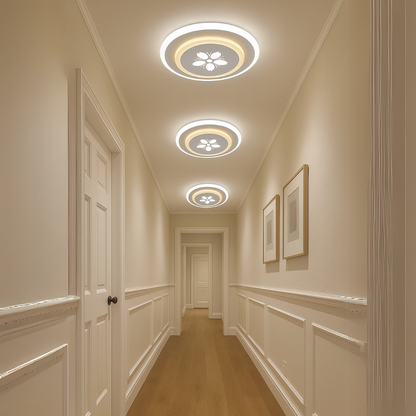 GUARELLA Lustre LED, 39W, Rond, Lumière Froide/Chaude/Neutre, Blanc