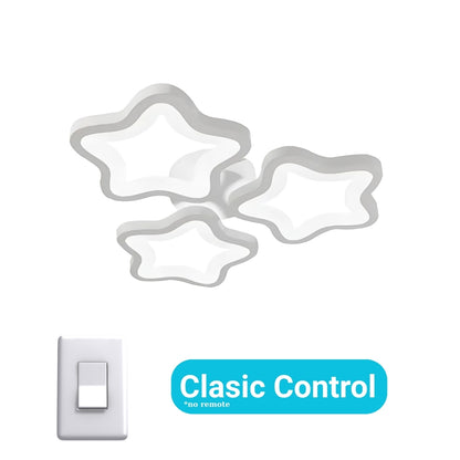 Lustre LED STELARIUM 22W, 3 Étoiles, Lumière froide, Blanc