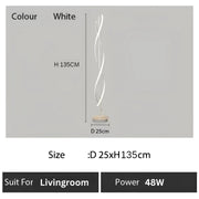 Lampe LED Upsilon, 27W, Lumière Froide/Chaude/Neutre, Métal et Acrylique, Blanc