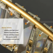 Lustre LED avec télécommande et cristal LUIGI, 35W, Lumière Froide/Chaude/Neutre, Dimmable, Or