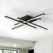 Lustre LED avec télécommande LINEX, 43W, 4 éléments, Linéaire, Lumière Froide/Chaude/Neutre, Dimmable, Noir