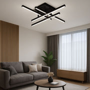 Lustre LED avec télécommande LINEX, 43W, 4 éléments, Linéaire, Lumière Froide/Chaude/Neutre, Dimmable, Noir