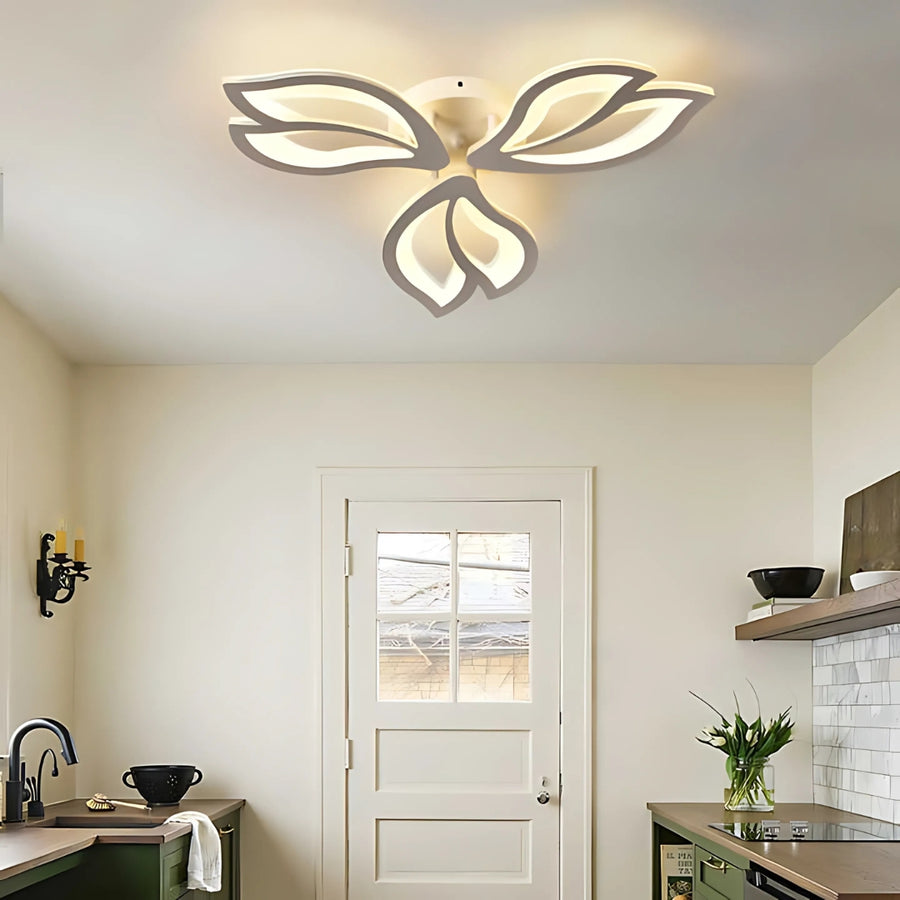 Lustre LED avec télécommande LILY 40W, 3 Éléments, Lumière Froide/Chaude/Neutre, Dimmable, Blanc