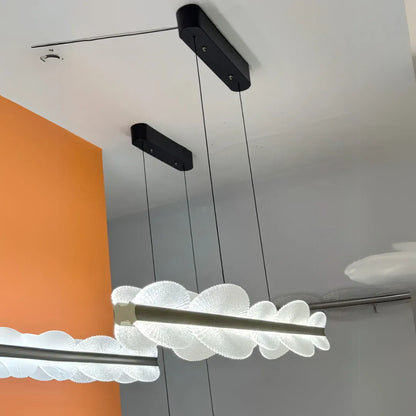 Lustre LED suspendu avec télécommande ISOTTA 105W, Lumière Froid/Chaud/Neutre 3000K/4000K/6000K, Dimmable, Hauteur réglable, Noir et Argent, Métal et Cristal