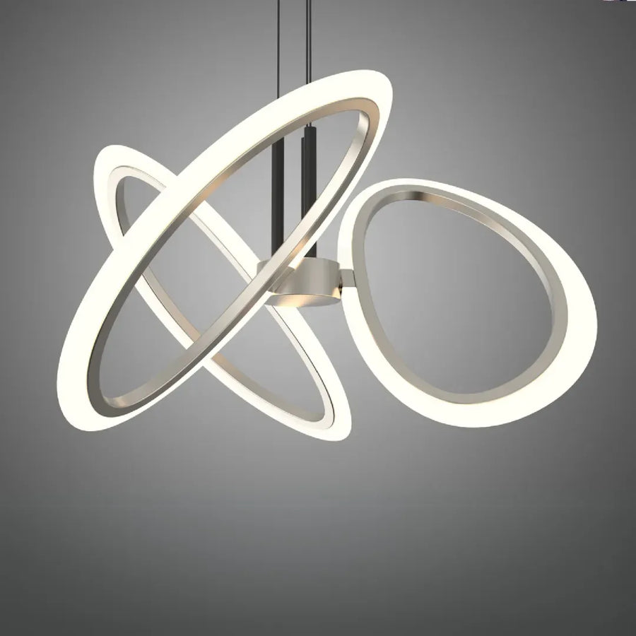 Lustre LED suspendu avec télécommande RIMINI 52W, 3 Éléments, Lumière Froide/Chaude/Neutre, Dimmable, Doré