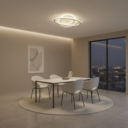 Lustre LED avec télécommande VOLTA 125W, Ovale, Lumière Froide/Chaude/Neutre, Dimmable, Noir