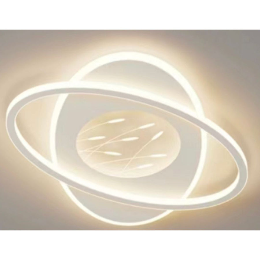 Lustre LED avec télécommande VOLTA 125W, Ovale, Lumière Froide/Chaude/Neutre, Dimmable, Blanc
