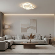 Lustre LED avec télécommande VOLTA 125W, Ovale, Lumière Froide/Chaude/Neutre, Dimmable, Blanc
