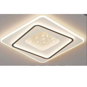 Lustre LED avec télécommande LINEA 125W, Carré, Lumière Froide/Chaude/Neutre, Dimmable, Noir