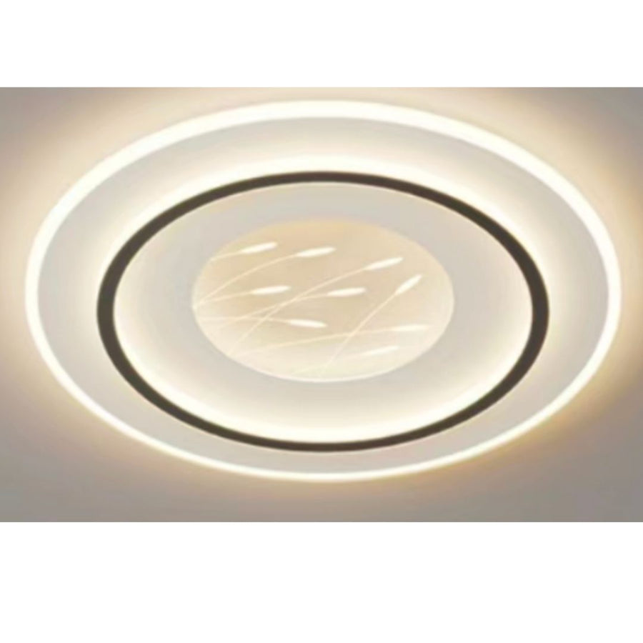 Lustre LED avec télécommande LINEA 125W, Rond, Lumière Froide/Chaude/Neutre, Dimmable, Noir