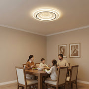 Lustre LED avec télécommande LINEA 125W, Rond, Lumière Froide/Chaude/Neutre, Dimmable, Noir