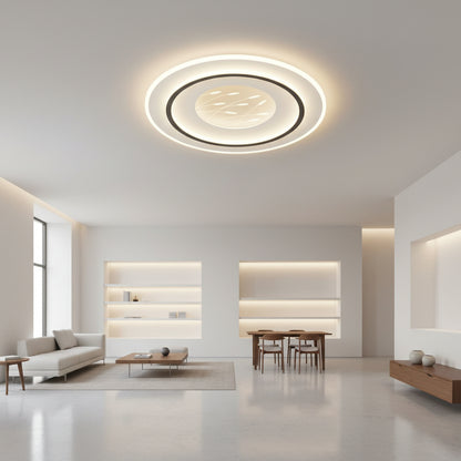 Lustre LED avec télécommande LINEA 125W, Rond, Lumière Froide/Chaude/Neutre, Dimmable, Noir