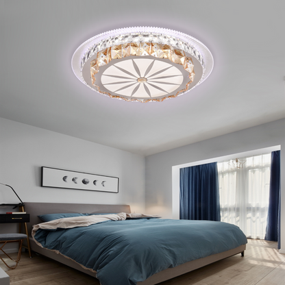 Lustre LED avec télécommande DAVIDE RGB 70W, Lumière Bleue/Froide/Chaude, Dimmable, Blanc