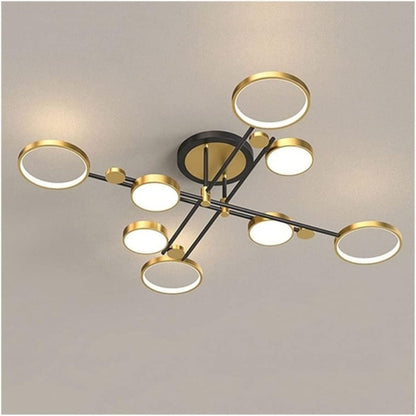 Lustre LED avec télécommande MARIA, 8 éléments, 44W, lumière chaude/froide/neutre, variable, doré