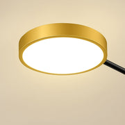 Lustre LED avec télécommande MARIA, 8 éléments, 44W, lumière chaude/froide/neutre, variable, doré