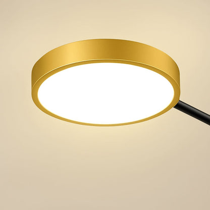 Lustre LED avec télécommande MARIA, 8 éléments, 44W, lumière chaude/froide/neutre, variable, doré