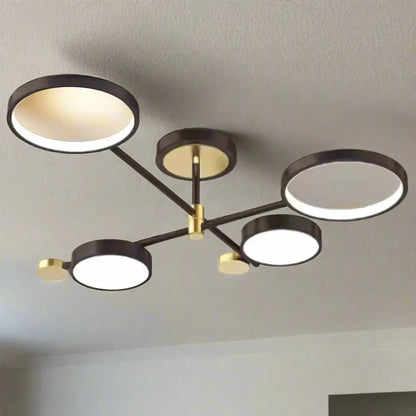 Lustre LED avec télécommande MARIA, 22W, 4 éléments, lumière chaude/froide/neutre, variable, noir